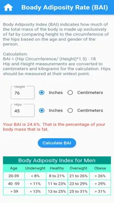 Health & Fitness Calculators android App screenshot 0